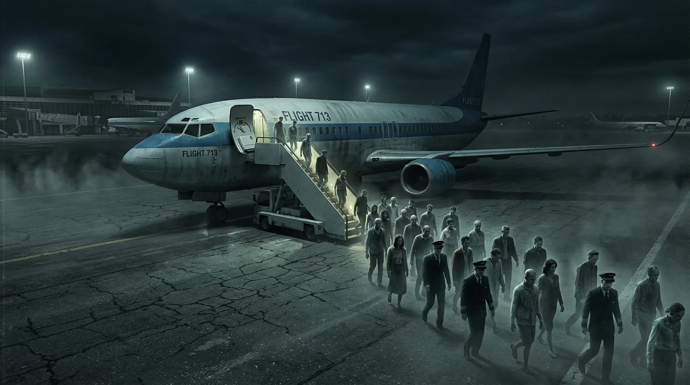 Flight 713: The Last Passengers — Scene 7: The Ghost Runway Landing - Flight 713: The Last Passengers Flight 713: The Last Passengers — Scene 7: The Ghost Runway Landing - Flight 713: The Last Passengers Horror Movie Scene Still 4K Wallpaper