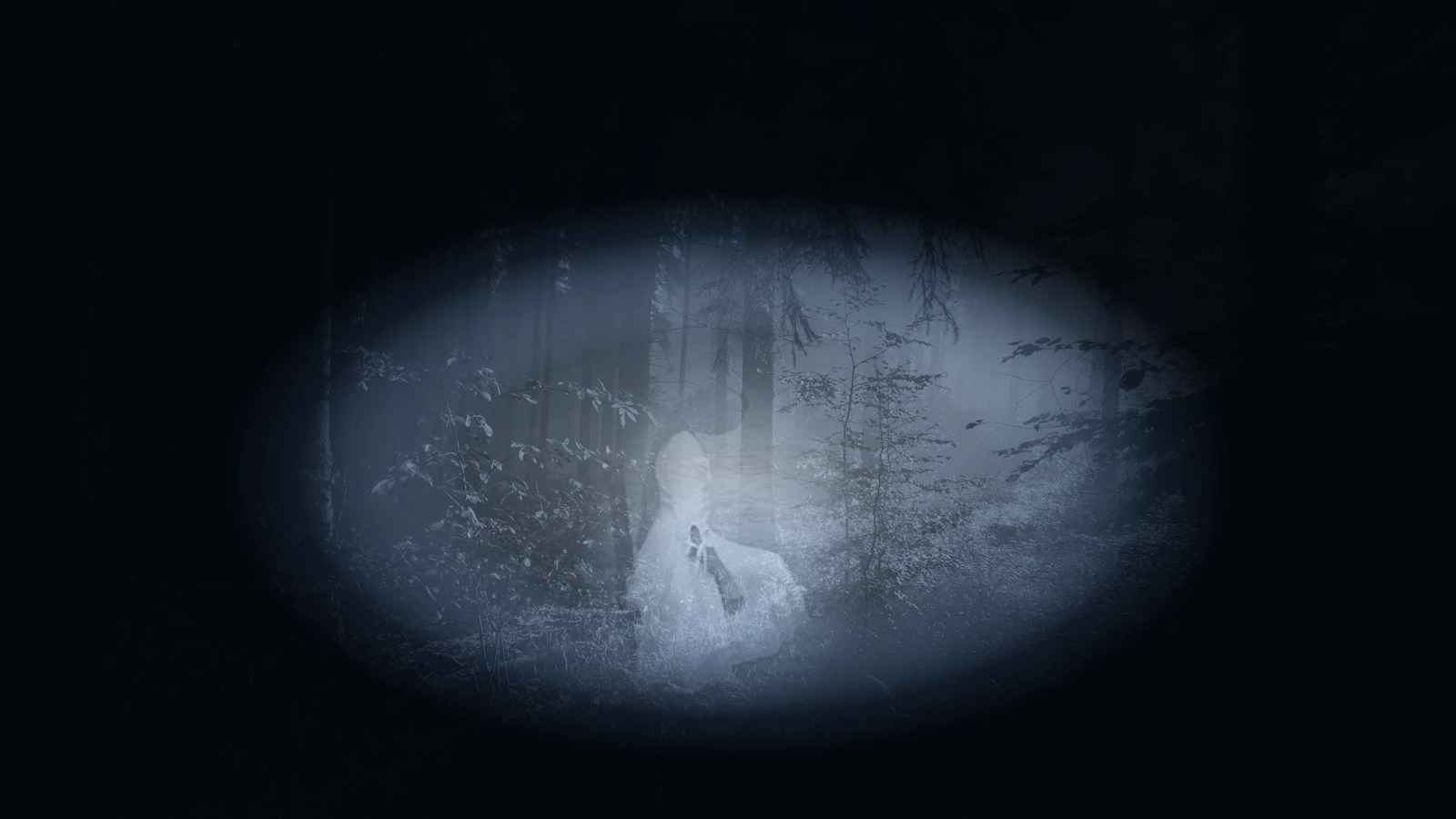 The Girl Who Sings in the Forest — Scene 2: The Girl in White Beneath the Dead Tree - The Girl Who Sings in the Forest Horror Movie Scene Still 4K Wallpaper