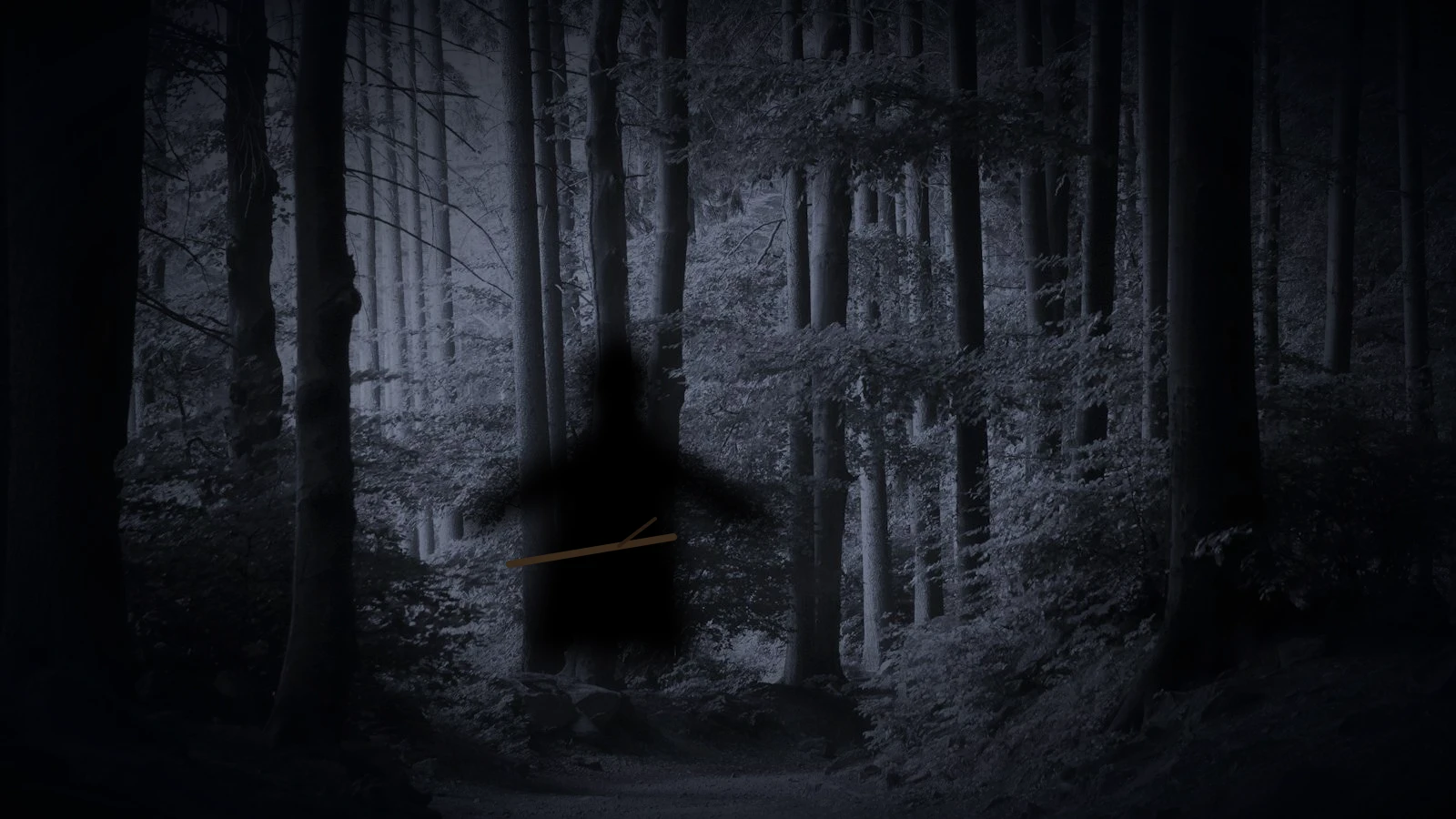 The Girl Who Sings in the Forest — Scene 4: The Severed Shadow of Sameer on the Forest Trail - The Girl Who Sings in the Forest Horror Movie Scene Still 4K Wallpaper
