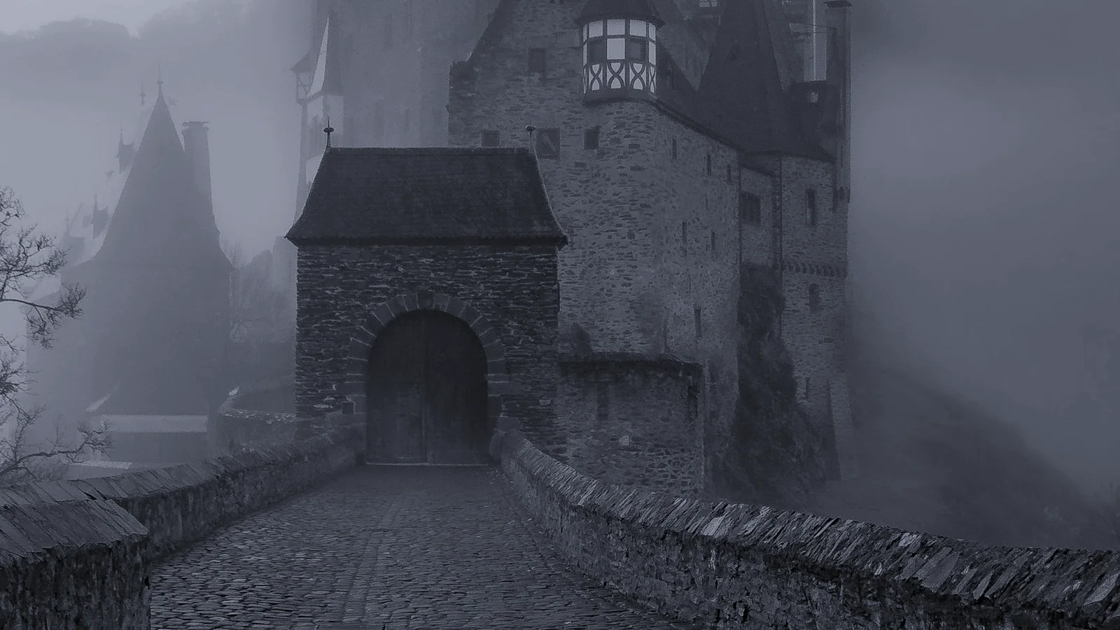 The Mountain Peak of Death — Scene 4: The Ancient Wooden Door on the Stone Platform - The Mountain Peak of Death Horror Movie Scene Still 4K Wallpaper