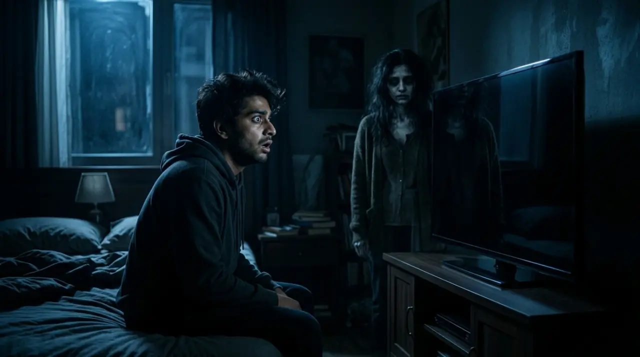 Scene 2: INT. APARTMENT BEDROOM — 2:17 A.M. - The Room That Remembers Scene 2: INT. APARTMENT BEDROOM — 2:17 A.M. - The Room That Remembers Horror Movie Scene Still 4K Wallpaper
