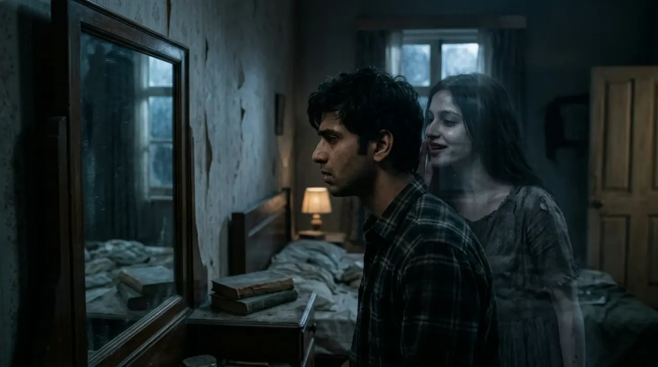 Scene 6: INT. BEDROOM — FINAL SCENE - The Room That Remembers Scene 6: INT. BEDROOM — FINAL SCENE - The Room That Remembers Horror Movie Scene Still 4K Wallpaper