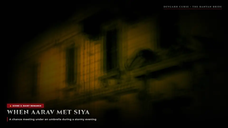 When Aarav Met Siya — Rainy Romance Under the Streetlamp - The Curse That Hated Love When Aarav Met Siya — Rainy Romance Under the Streetlamp - The Curse That Hated Love Horror Movie Scene Still 4K Wallpaper