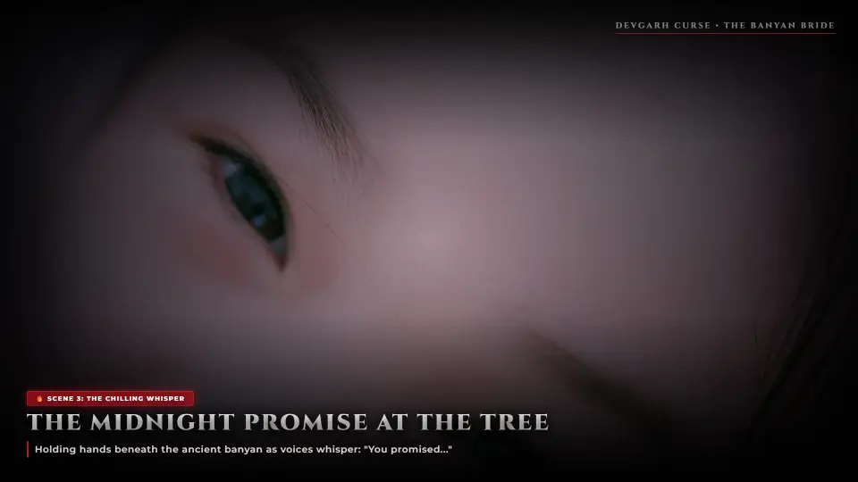 The Midnight Promise — The Banyan Tree Whispering at Midnight - The Curse That Hated Love The Midnight Promise — The Banyan Tree Whispering at Midnight - The Curse That Hated Love Horror Movie Scene Still 4K Wallpaper