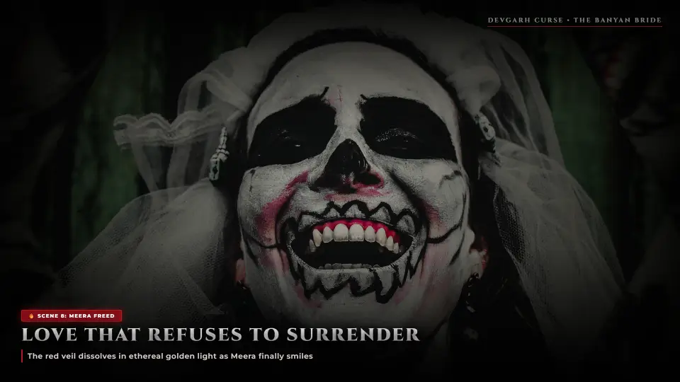 Love That Refuses to Surrender — Meera Freed in Spiritual Golden Light - The Curse That Hated Love Love That Refuses to Surrender — Meera Freed in Spiritual Golden Light - The Curse That Hated Love Horror Movie Scene Still 4K Wallpaper