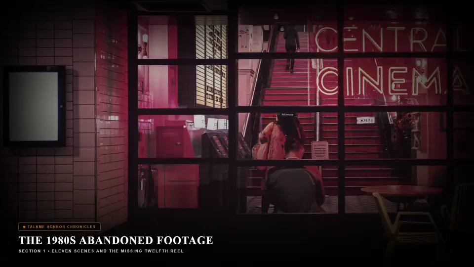 The 1980s Abandoned Reels — Dust-Covered 35mm Celluloid Reels in Dark Vault - The Incomplete Movie That Captured a Real Soul Horror Movie Scene Still 4K Wallpaper