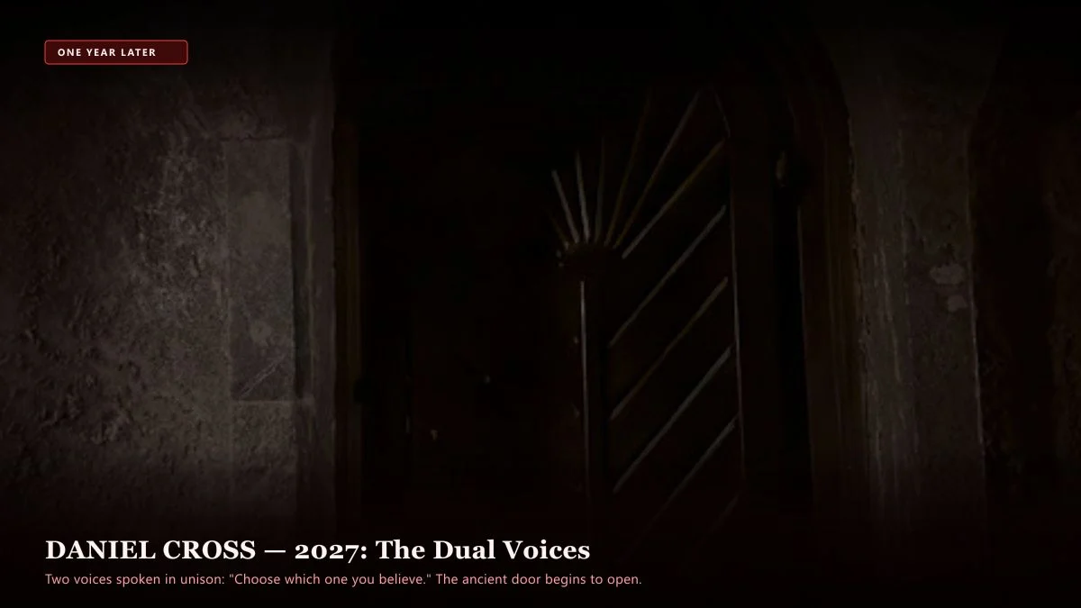 The Door Beneath the Church — Scene 6: The Final Ritual & The Door Sealed from Within - The Door Beneath the Church Horror Movie Scene Still 4K Wallpaper