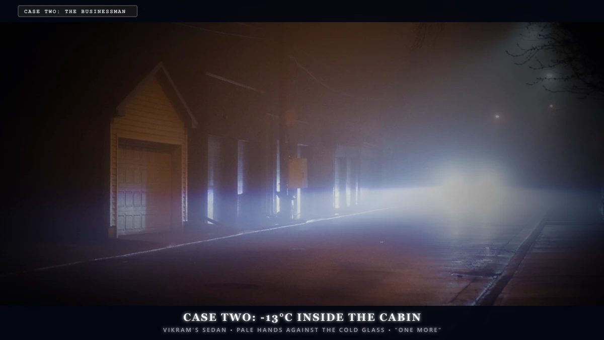 The Girl at the Highway Turn — Scene 3: Case Two - Frost Hands & Blinding Headlights - The Girl at the Highway Turn Horror Movie Scene Still 4K Wallpaper