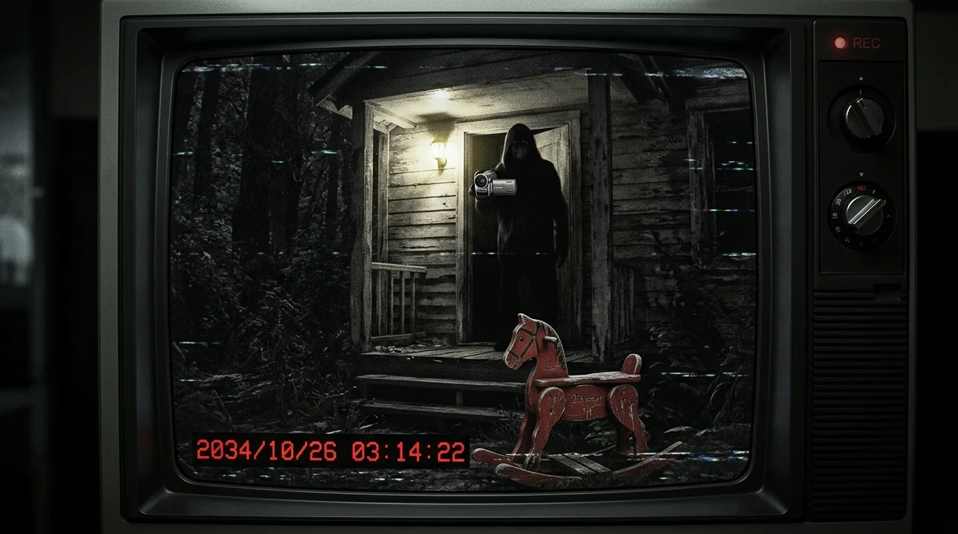 The Last Recording — Scene 9: The Faceless Entity & The 2034 Tape - The Last Recording: A Found-Footage Horror Story Horror Movie Scene Still 4K Wallpaper