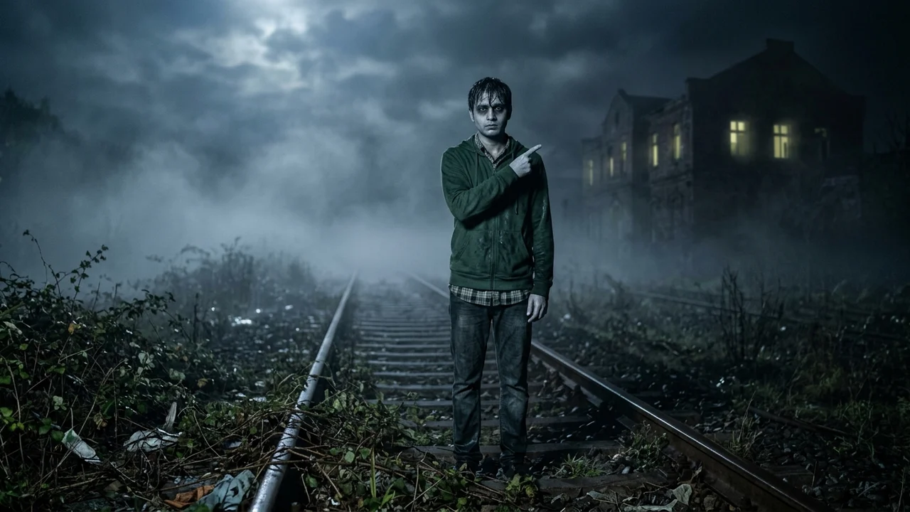 The Night Duty — Scene 7: The Foggy Abandoned Tracks & The Ghost of Rahul - The Night Duty Horror Movie Scene Still 4K Wallpaper