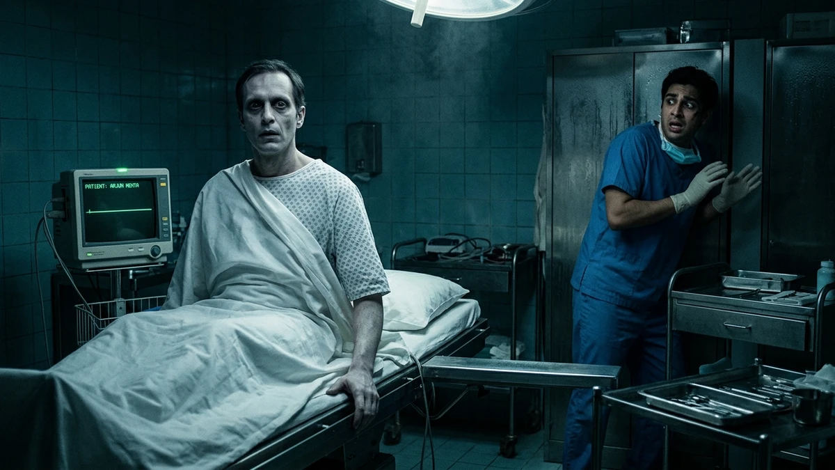 The Operation Room That Never Closed — Scene 3: The Screaming Monitor & The Living Corpse - The Operation Room That Never Closed Horror Movie Scene Still 4K Wallpaper