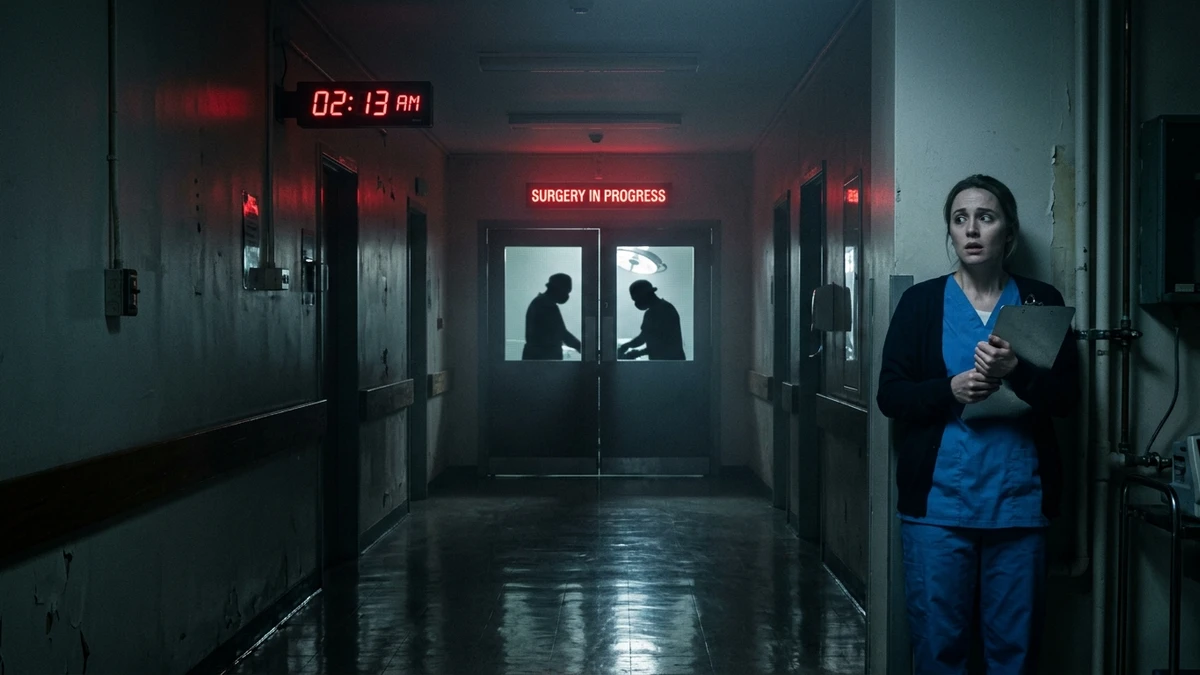 The Operation Room That Never Closed — Scene 4: The 2:13 AM Nightly Surgical Ritual - The Operation Room That Never Closed Horror Movie Scene Still 4K Wallpaper