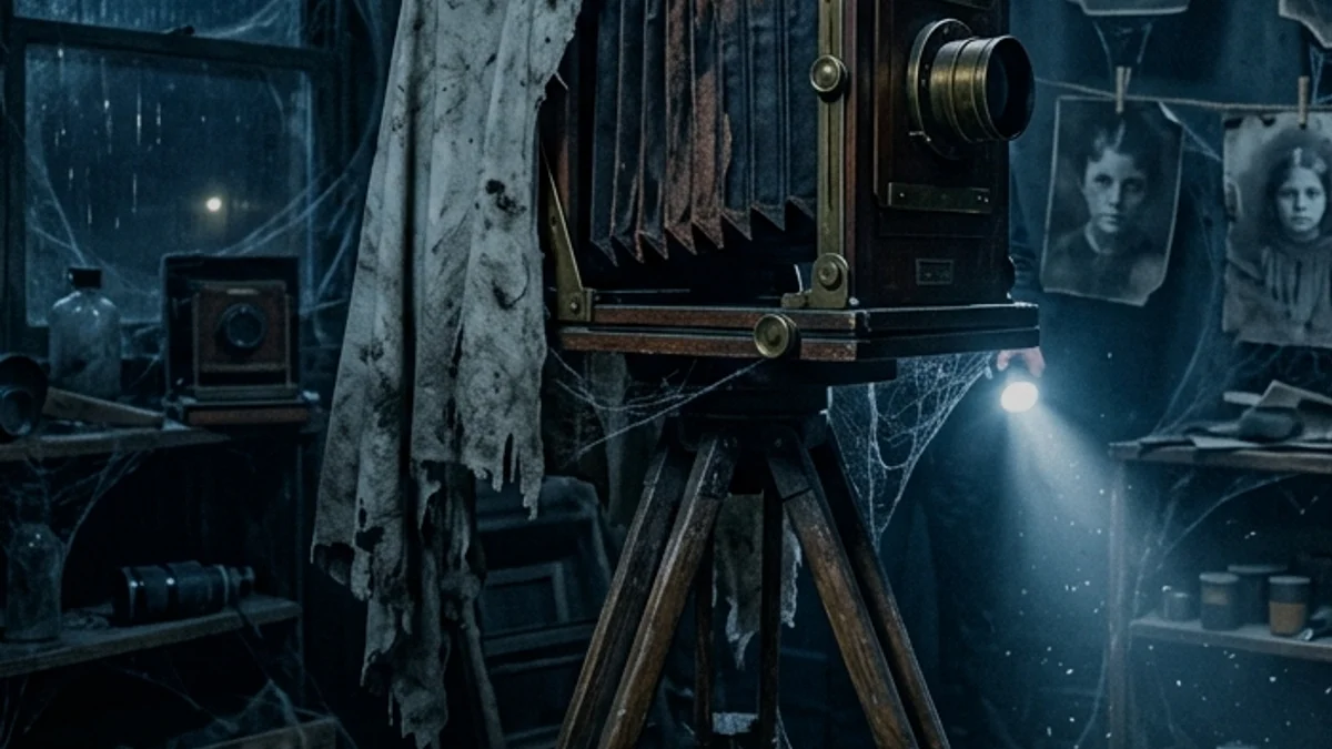 The Photograph That Loved Her — Scene 5: The Antique Shop & The Next Photograph - The Photograph That Loved Her Horror Movie Scene Still 4K Wallpaper