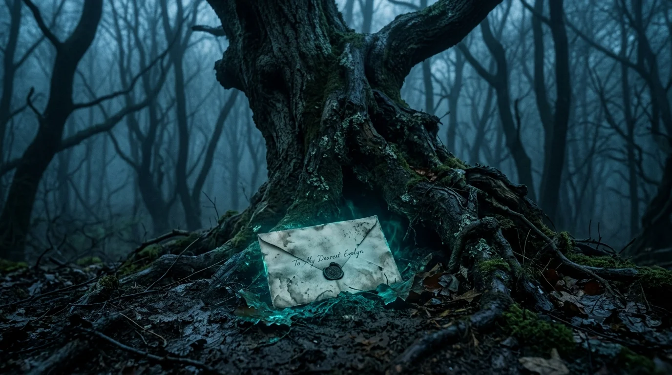 The Possessed Love Letter — Scene 1: The Cursed Envelope Beneath the Ancient Tree - The Possessed Love Letter Horror Movie Scene Still 4K Wallpaper