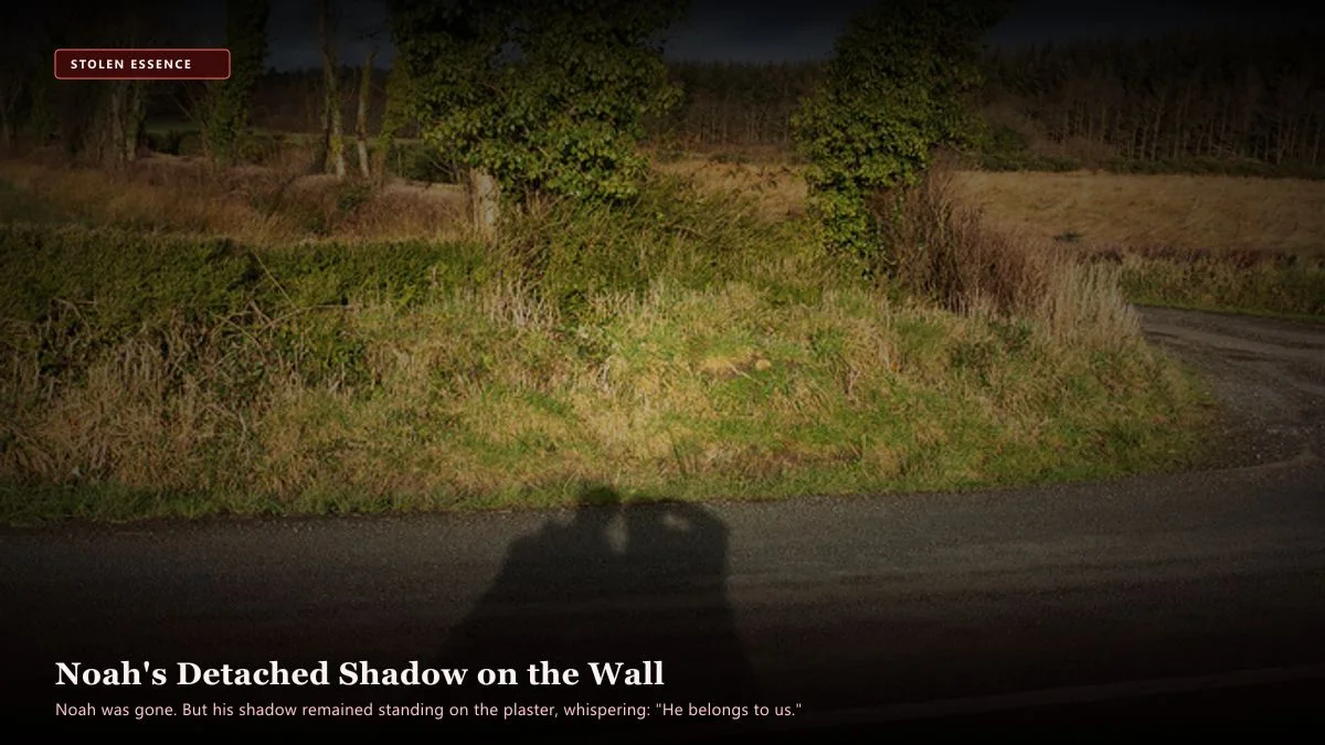 The Shadow Under Room 9 — Scene 3: Noah's Detached Shadow Whispering from the Wall - The Shadow Under Room 9 Horror Movie Scene Still 4K Wallpaper
