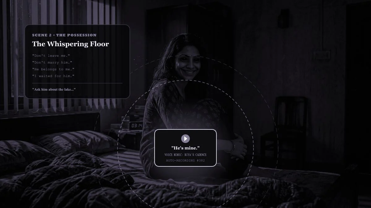 The Voice Note — Scene 2: The Possessed Whispers in the Bedroom - The Voice Note Horror Movie Scene Still 4K Wallpaper